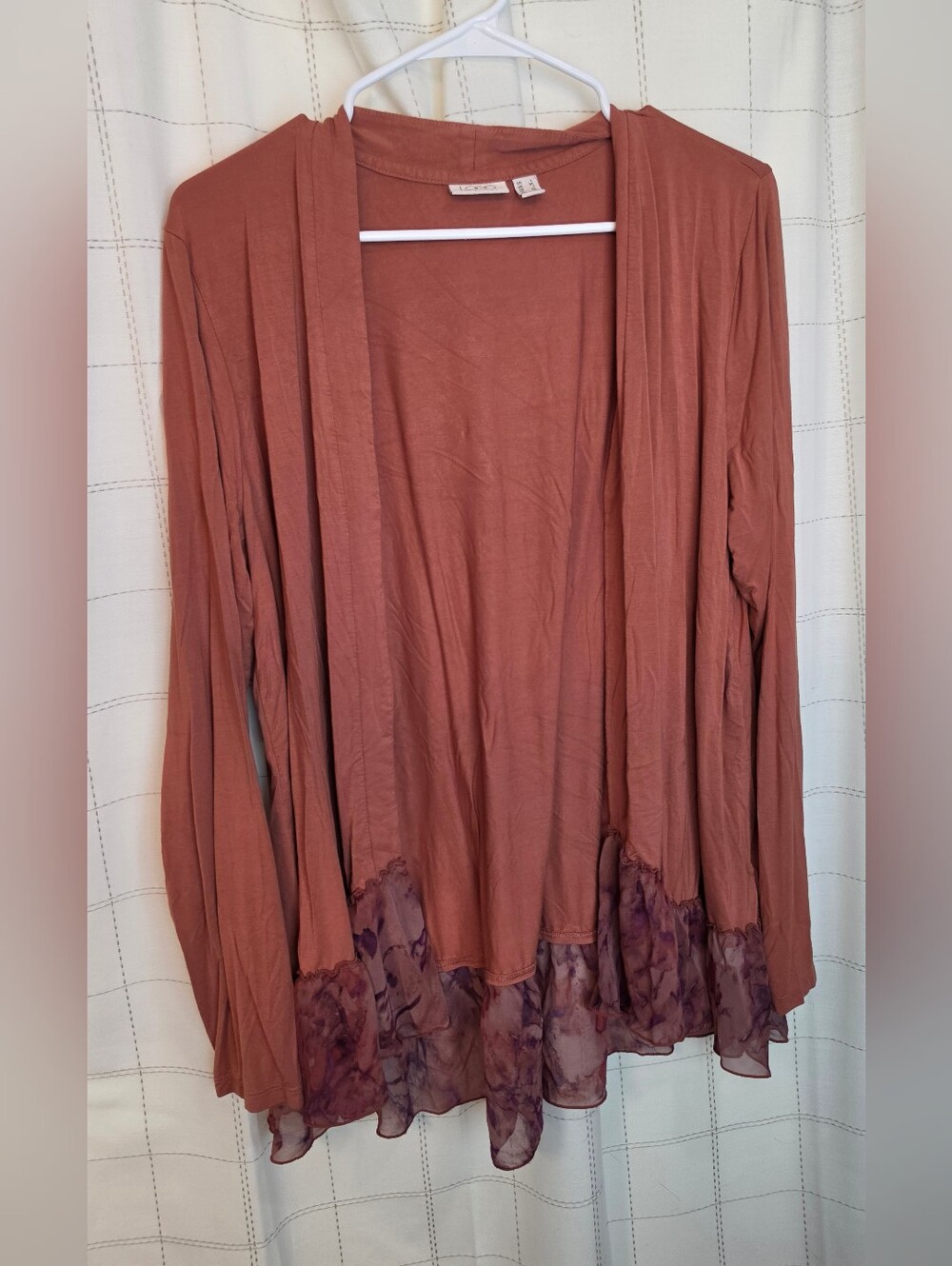 LOGO Cardigan with Printed Trim